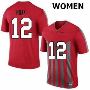 NCAA Ohio State Buckeyes Women's #12 Gunnar Hoak Retro Nike Football College Jersey BPX0445UN